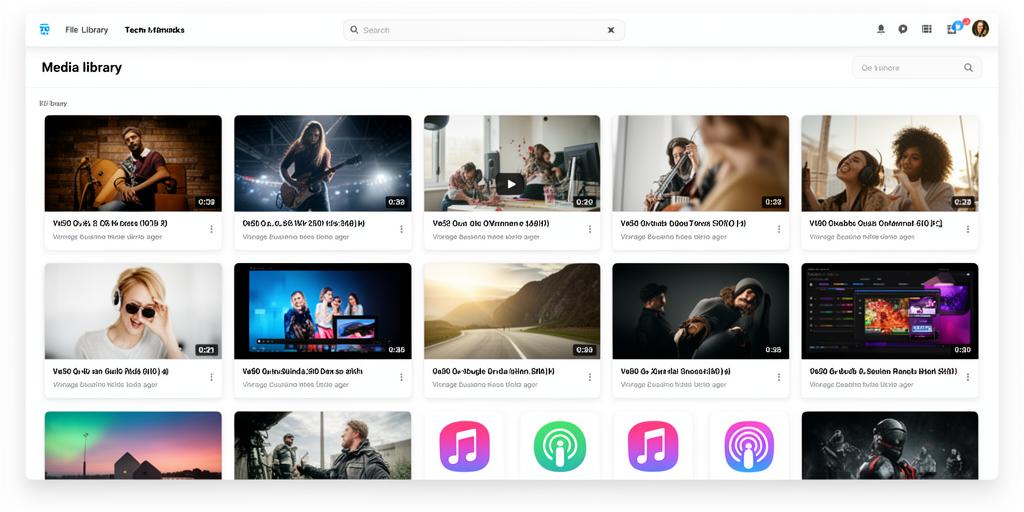 Media Library application preview